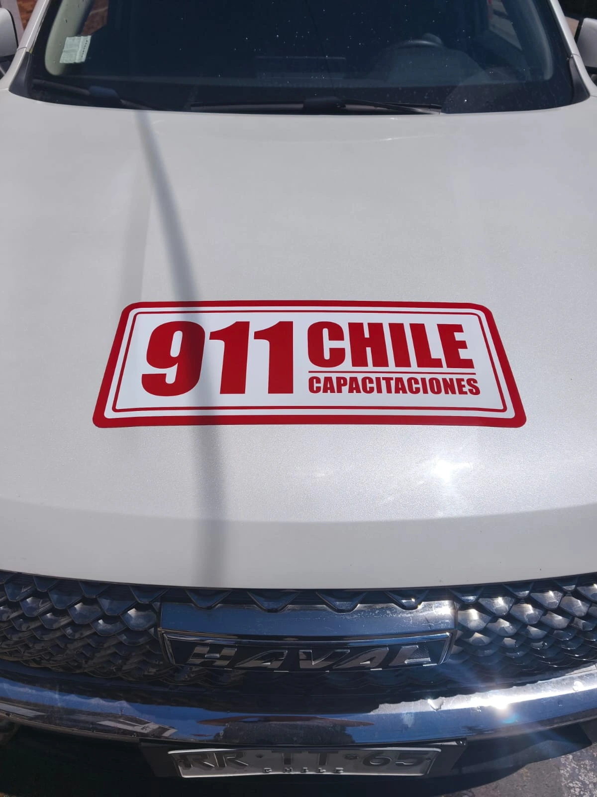 Imán 911 Chile fabricado con corte recto